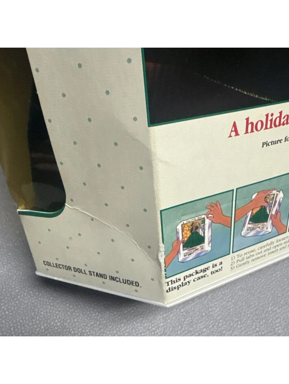 Vtg Holiday Barbie Special Edition Doll Mattel 1991 #1871 Not Mint Green Velvet